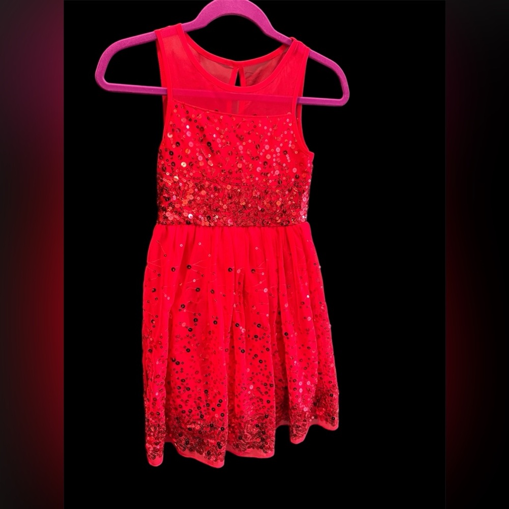 Speechless girls sequined red fit and flare dress worn once excellent condition